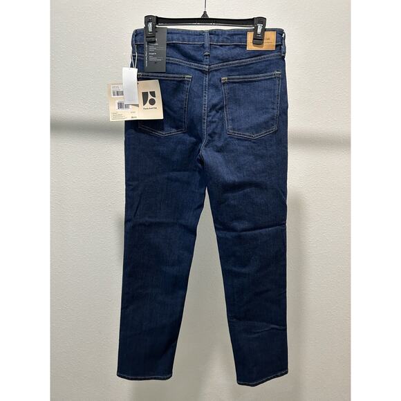 Frank And Oak Women's Cyndi High Rise Straight Jeans Dark Indigo Choose Your Sz - Picture 5 of 7